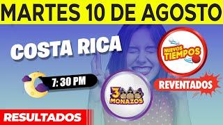 Sorteo 7:30PM Nuevos Tiempos y 3 Monazos del Martes 10 de agosto del 2021