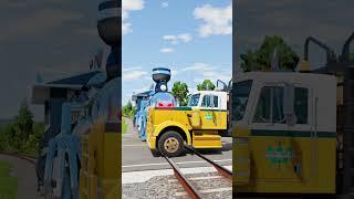 Cars and trucks vs railway Track #short #beamng #beamngdrive #trucksvs