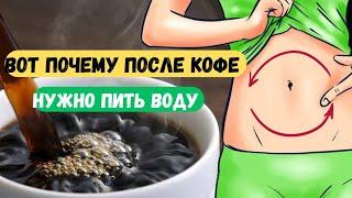 Вода, выпитая после кофе, даёт чудесный эффект.