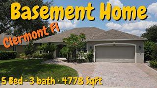 4778 SqFt BASEMENT Home For Sale in a Golf Community in Clermont Florida! | 5 Beds • 3 Baths | $650k