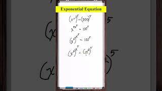 Exponential Equation |  x^(x^5) = 100