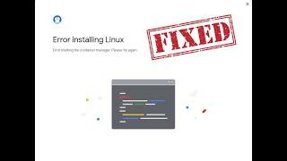 How to fix linux install error on chromebook