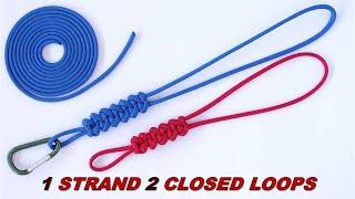 Single Strand 2 Closed Loops - Make a Shark Jaw Bone Paracord Lanyard / Key Fob - DIY CBYS