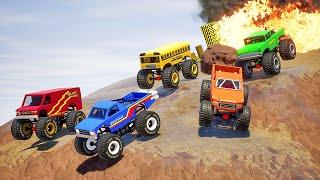 Lego Monster Trucks vs Cliff | Brick Rigs