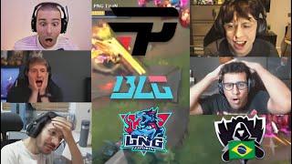 STREAMERS REAGEM aos MELHORES MOMENTOS da Pain Gaming CONTRA a BLG e LNG nos Treinos do Worlds 2024