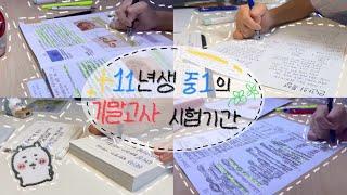  11년생 기말고사 브이로그  | 시험기간 | 중1 | 공부자극