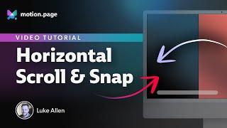 Create a Horizontal Scroll With Snap in WordPress using Motion.page