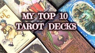 MY TOP 10 TAROT DECKS 2023 🃏🀥🀦