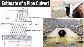 Estimate of a Pipe Culvert | Pipe Culvert Estimate | #PipeCulvert #civilengineeringedu