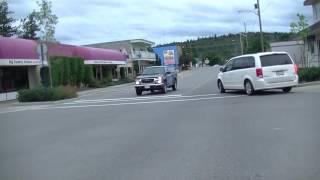 Driving in Quesnel BC (British Columbia) Canada - Cariboo District - Drive in Town