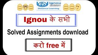 Download all solved assignments of 2020-21 free | ignou solved Assignment free pdf download