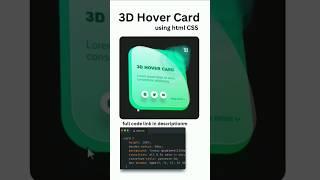 Card hover Effects #css #coding #html #webproject #webdesign #javascript #js #programming #shorts