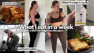 WHAT I EAT IN A WEEK | On a GLP-1 (Mounjaro) calorie deficit for weight loss | WEIGH IN UPDATE