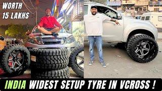 India widest setup tyre in my isuzu vcross  alloy wheels worth 15 lakhs 