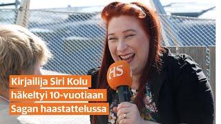 10-vuotias Saga haastatteli lempikirjailijaansa Siri Kolua