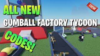 *NEW* ALL 6 WORKING CODES FOR GUMBALL FACTORY TYCOON (AUGUST 2022) | ROBLOX