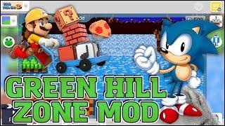 Super Mario Maker Mod - Green Hill Zone - Sonic the Hedgehog