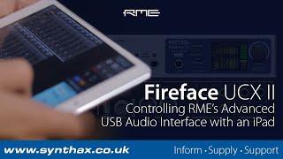 RME Fireface UCX II: iPad control with RME's Advanced USB Audio Interface