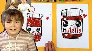 Как нарисовать Нутеллу / HOW TO DRAW KAWAII  NUTELLA