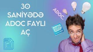 ASANDOC faylını 30saniyədə necə PDF-ə çevirdik! Heç bir proqram yükləmədən ADOC faylı PDF-ə çevir.