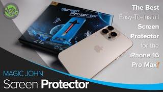 Magic John’s easy-to-install screen protector for the iPhone 16 Pro Max!