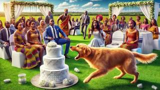 Dog Discovers Something Dangerous About Their Wedding Cake And Starts Barking, So The Couple.#tales