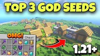 TOP 3 GOD SEEDS For Minecraft 1.21 Bedrock & PE | Seed Minecraft 1.21 | Minecraft Seeds