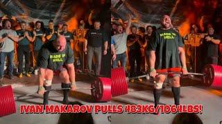 Ivan Makarov Pulls an Incredible 483KG/1064LBS Deadlift!