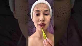 100 LAYERS of HENNA FRECKLES #beauty #hennaart #skincare #makeup #review #shortvideo