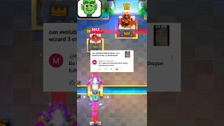 can evolution inferno dragon + ice wizard 3 crown  #clashroyale