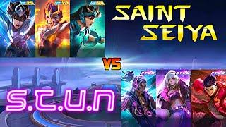 S.T.U.N VS SAINT SEIYA 1 VS 1 FIGHT | MOBILE LEGENDS STUN VS SAINT SEIYA