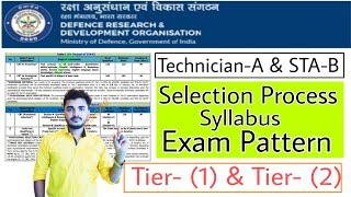 DRDO Ceptam 10 Technician A Syllabus,Exam Pattern,Selection Process | Drdo Ceptam 10 STA B Syllabus