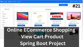 #21 View Cart Product Ecommerce Spring Boot Project| Shopping Cart Spring Project