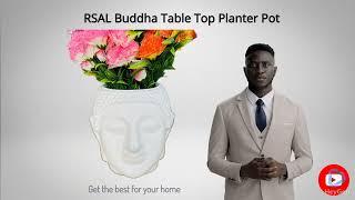 RSAL 7 INCH Buddha Plastic White Flower Pot for Home Decor #budha #buddha #pot #planter