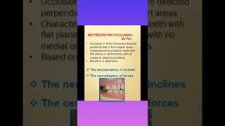 Prosthohub #Neutrocentric occlusion#YouTube shorts