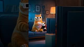 The orange cat adopted a panda as a little brother #cat #orangecat #ai