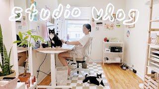 Rearranging my Art Studio, Summer in Brooklyn, Mounting Staghorn Ferns!  art vlog