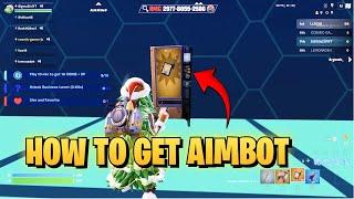 HOW TO GET AIMBOT IN FORTNITE MAP RMC 1v1 FREE FOR ALL