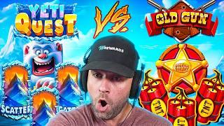 I did a BONUS BUY BATTLE with YETI QUEST and OLD GUN SLOTS!! WHICH IS BETTER?! (Bonus Buys)