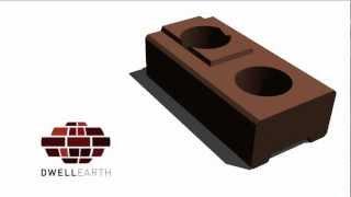 Compressed Earth Block - Dwell Earth Designed - V Lock Block - Interlocking Compressed Earth Block