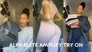 so i finally got my Alphalete amplify order... honest activewear try on review size medium