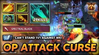 BRUTAL ATTACK CURSE CARRY Wraith King With 29KILLS Even Spectre Can't Stand 1v1 | 7.37e DOTA 2