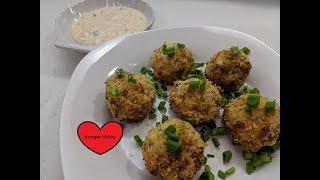 CRAB CAKE POPPERS AIR FRYER