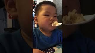 Baby Eats While Watching Brainiacs Monster Trucks