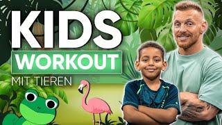 Trainieren mit Tieren - FITNESS FÜR KINDER (Workout zum Mitmachen)