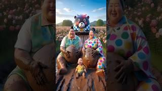 Evolution of cat:Sumo Wrestler & Woman sitting on dirty road with beer police car #cat#cute#shorts
