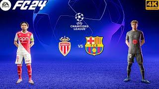 FC 24 - Monaco Vs Barcelona - Ft. Yamal | UEFA UCL 24/25 Match | 4K HDR