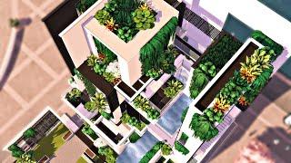 Green Eco Apartment Complex | No cc | The sims 4 | Stop motion Speed build
