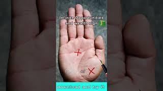 X Sign in Palmistry:Between Wealth & Infinity#palm #reading #reels #videos  #rich #x #shorts #wealth