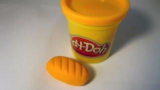 Как слепить из пластилина Плей До  хлеб. How to make a bread of Play-Doh (clay).